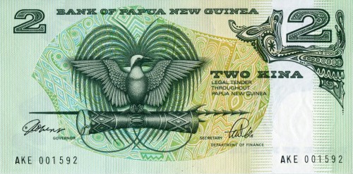 Papua Nowa Gwinea 2 Kina Rękodzieło 1989+ P-5c