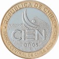Chile 100 peso 100 lat Banku 2025