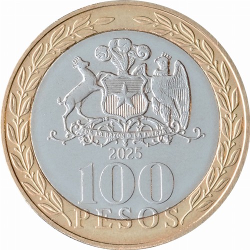 Chile 100 peso 100 lat Banku 2025