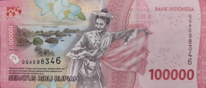 Indonezja 100 000 rupii 2025 P-168d