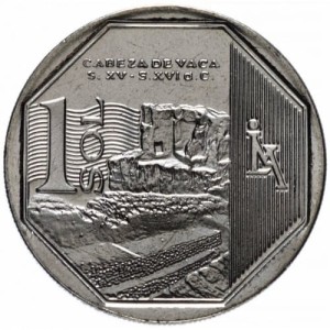 Peru 1 sol Cabeza de Vaca 2016