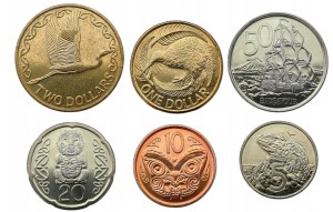 Zestaw menniczy Nowa Zelandia x 6 2000+
