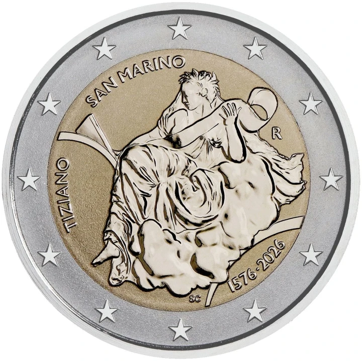 2 euro San Marino 450-lecie śmierci Tycjana 2026