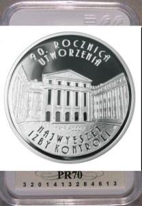10 zł 90 rocznica utworzenia NIK 2009 PR70