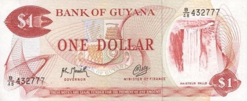 Gujana 1 $ Wodospad Kaiteur 1992 P-21g
