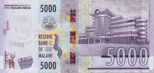 Malawi 5000 MK Tama Bank centralny 2024 P-71d