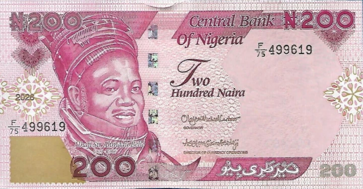 Nigeria 200 naira Bydło 2026 P-47e