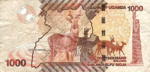 Uganda 1000 szylingów Antylopy 2024 P-49h