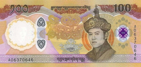 Bhutan 100 ngultrum Pałac  2025 P-38a