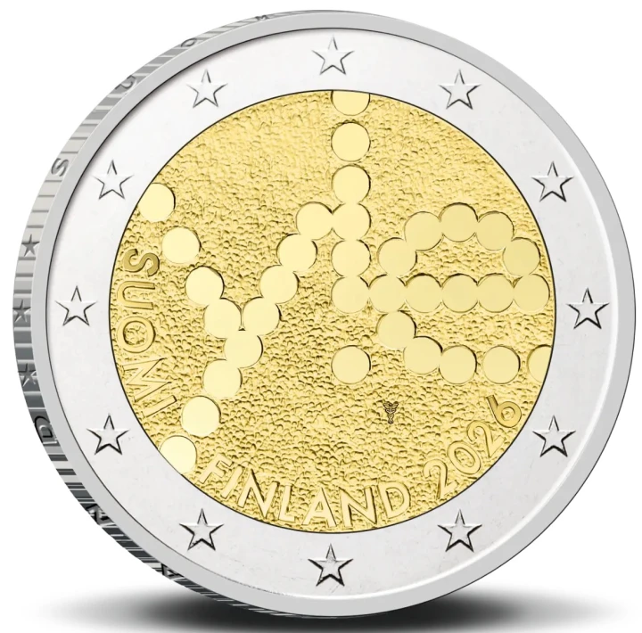 2 euro Finlandia 100 lat radia 2026