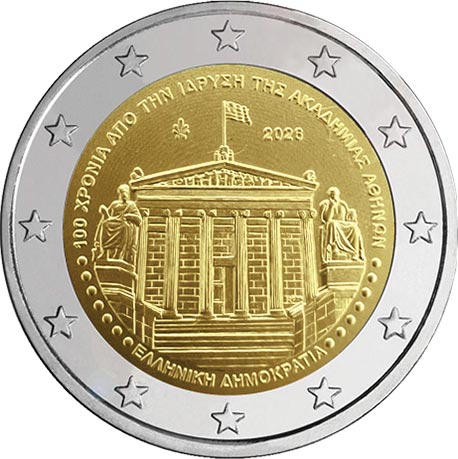 2 euro Grecja 100 lat Akademii Ateńskiej 2026