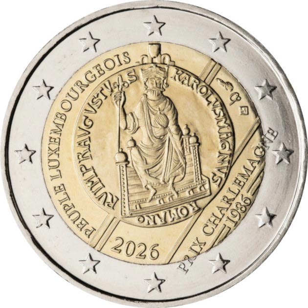 2 euro Luksemburg Nagroda Karola Wielkiego 2026