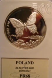 20 zł Paź królowej - motyl 2001 PR 68