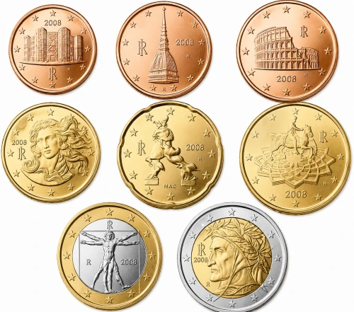 Euro set Włochy zestaw menniczy x 8 2008