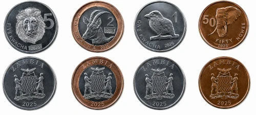 Zestaw menniczy Zambia x 4 zwierzaki 2025+