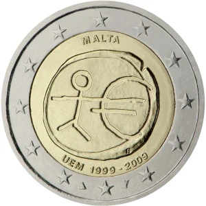 2 euro Malta 10 lat strefy euro 2009