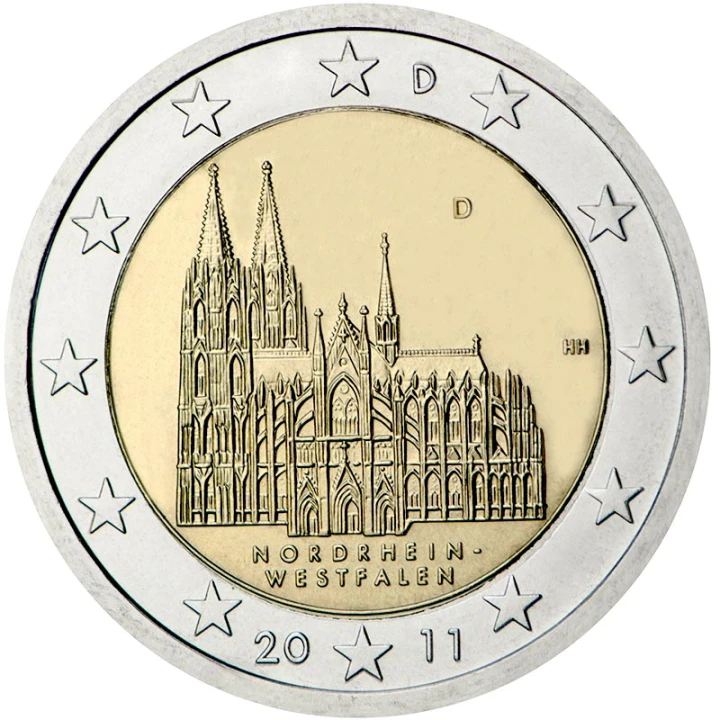 2 euro Niemcy Nadrenia -Westfalia - Kolonia 2011