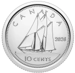 Kanada 10 cent Żaglowiec / Karol III 2026