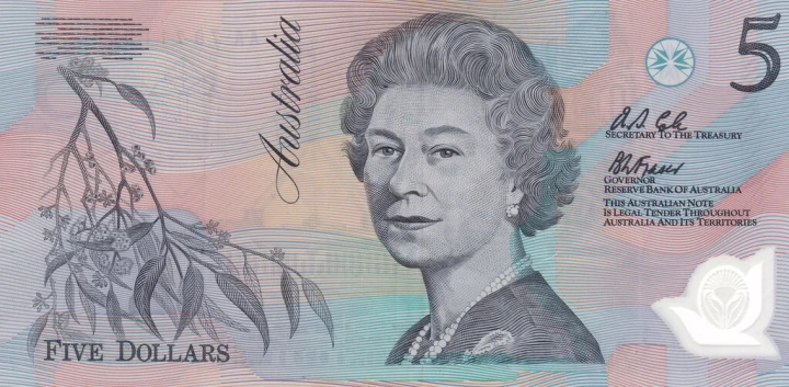 Australia 5 dolarów 1992 P-50a