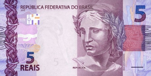 Brazylia 5 reali Czapla biała 2010 P-253g
