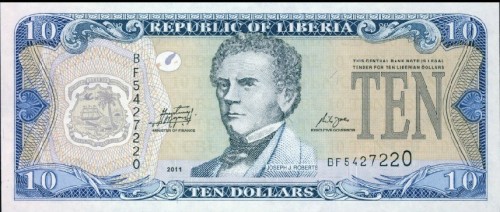 Liberia 10 $ 2011 P-27f