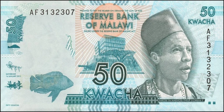 Malawi 50 kwacha Park  Kasungu- Słonie 2012 P-58a