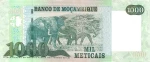Mozambik 1000 meticais Słonie 2017 P-154b