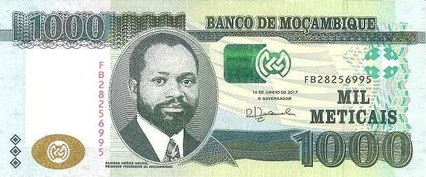 Mozambik 1000 meticais Słonie 2017 P-154b