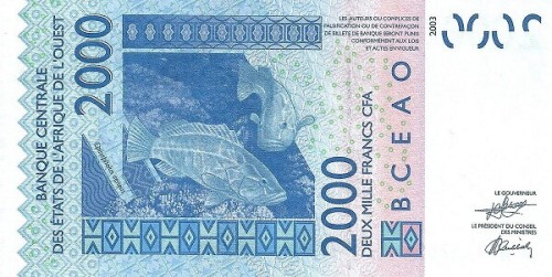 Senegal- Afryka zach. 2000 CFA Ryby 2024 P-716K