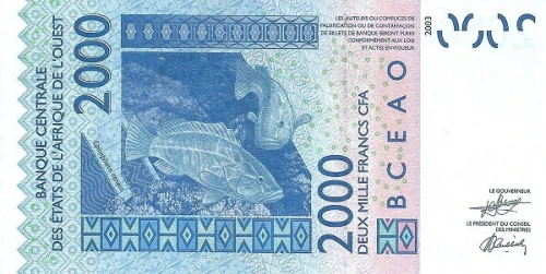 Senegal- Afryka zach. 2000 CFA Ryby 2024 P-716K