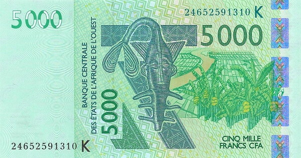 Senegal- Afryka zach. 5000 CFA Antylopy 2024 P-717K