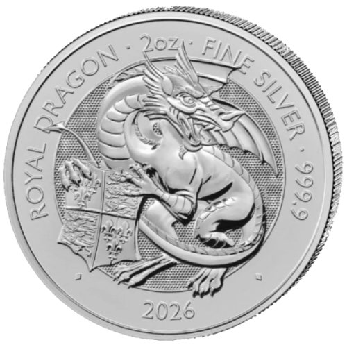 WB 5f Bestie Tudorów Royal Dragon 2oz Ag.999 2026