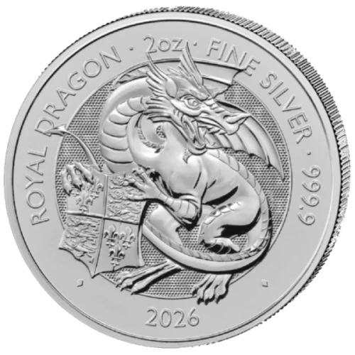 WB 5f Bestie Tudorów Royal Dragon 2oz Ag.999 2026