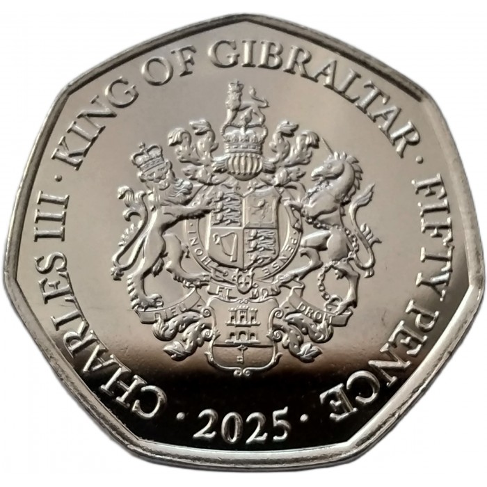 Gibraltar 50 pesów 200-rocz. Pierwszego pociągu pasażerskiego 2025