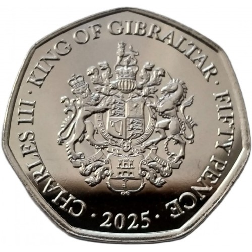 Gibraltar 50 pesów 80 rocz. II WŚ 2025