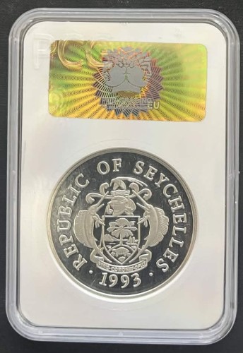 Seszele 25 rupii Mundial 1994, USA 1993 PCG PR68