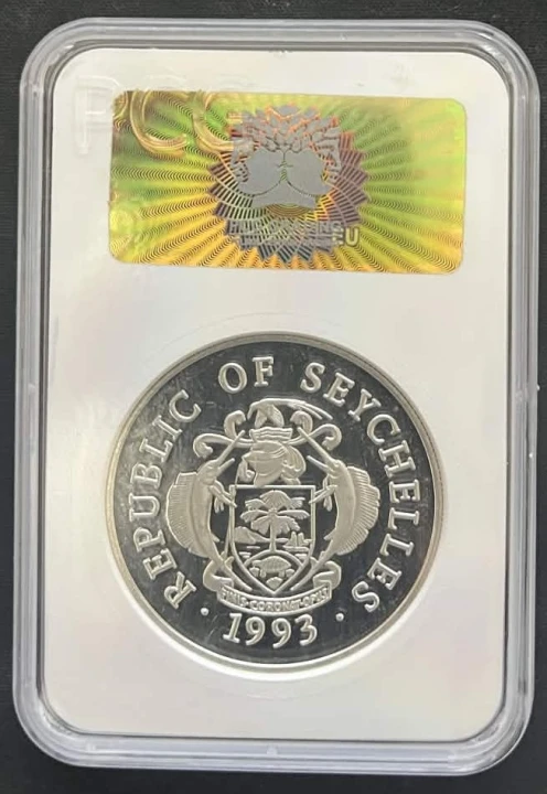 Seszele 25 rupii Mundial 1994, USA 1993 PCG PR68