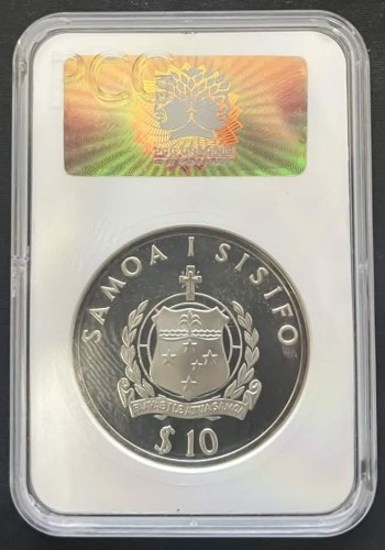 Samoa 10 tala Barcelona 1992 - rzut oszczepem 1991 PCG PR69