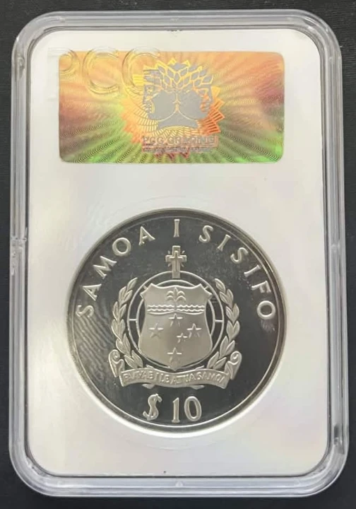 Samoa 10 tala Barcelona 1992 - rzut oszczepem 1991 PCG PR69