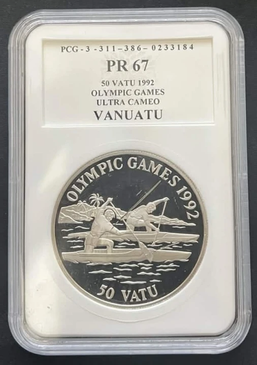 Vanuatu 50 vatu Barcelona 1992 1992 PCG PR67