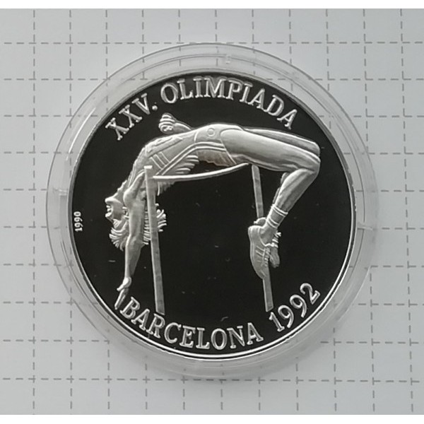 Kuba 10 peso Barcelona 1992 - skok wzwyż 1990