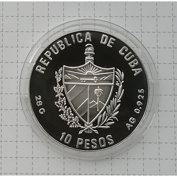 Kuba 10 peso Barcelona 1992 - skok wzwyż 1990