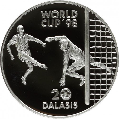 Gambia 20 dalasi Mistrzostwa Świata FIFA 1998 1996