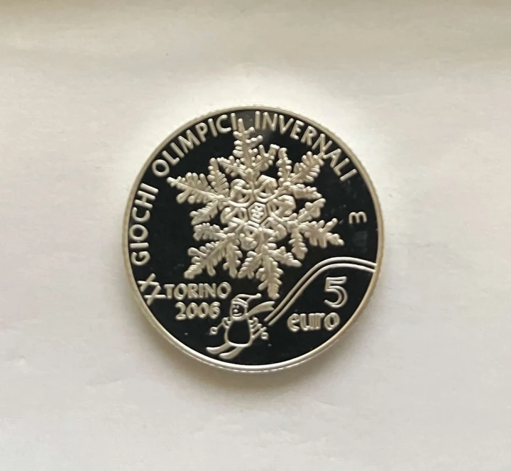 San Marino 5 euro XX Zimowe Igrzyska Olimpijskie, Turyn 2006 2005