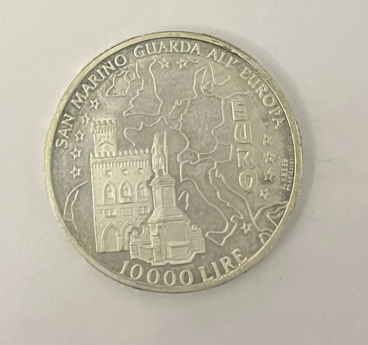 San Marino 10 000 lirów Euro 1996