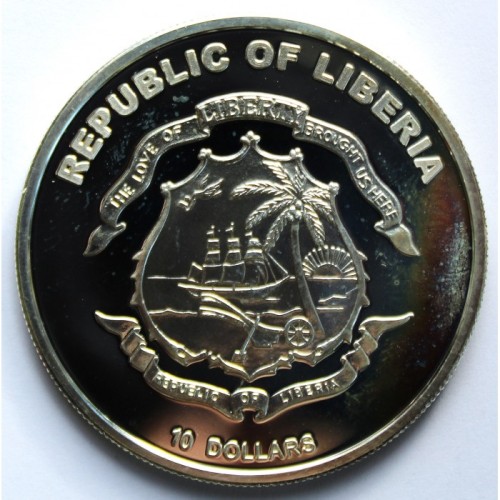 Liberia 10 dolarów Żaglowce - Niemcy 2003