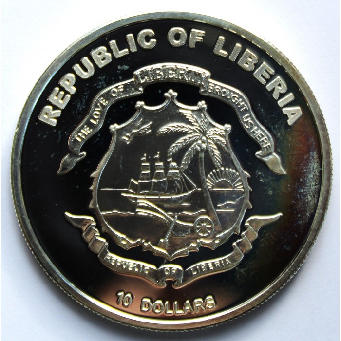 Liberia 10 dolarów Żaglowce - Niemcy 2003