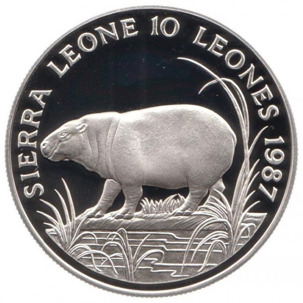 Sierra Leone 10 leone WWF 1987