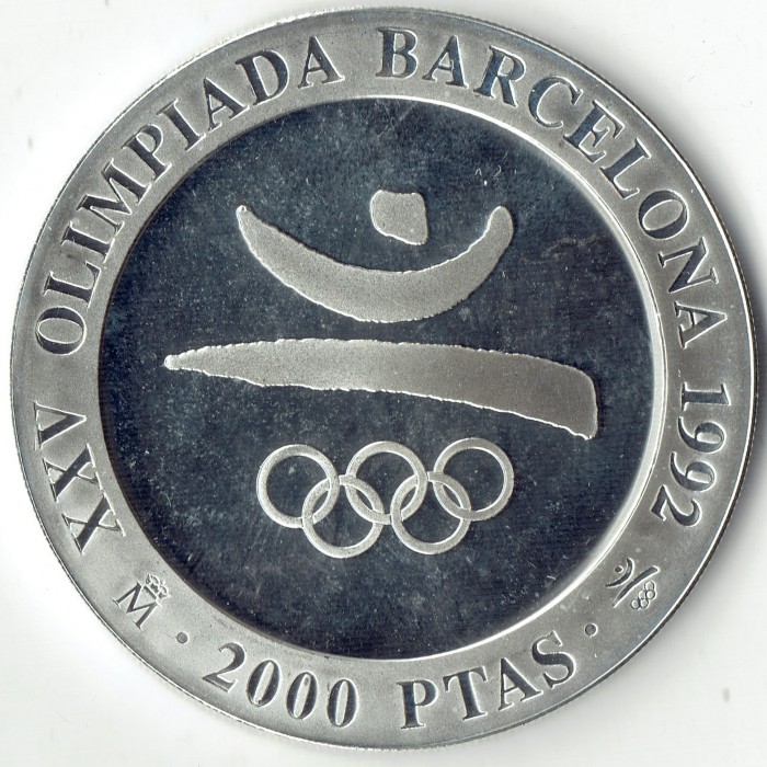 Hiszpania 2000 peset Barcelona 1992 - symbol 1990