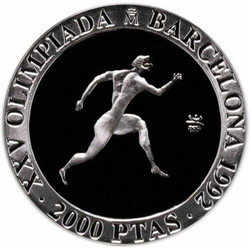 Hiszpania 2000 peset Barcelona 1992 - biegacz 1990